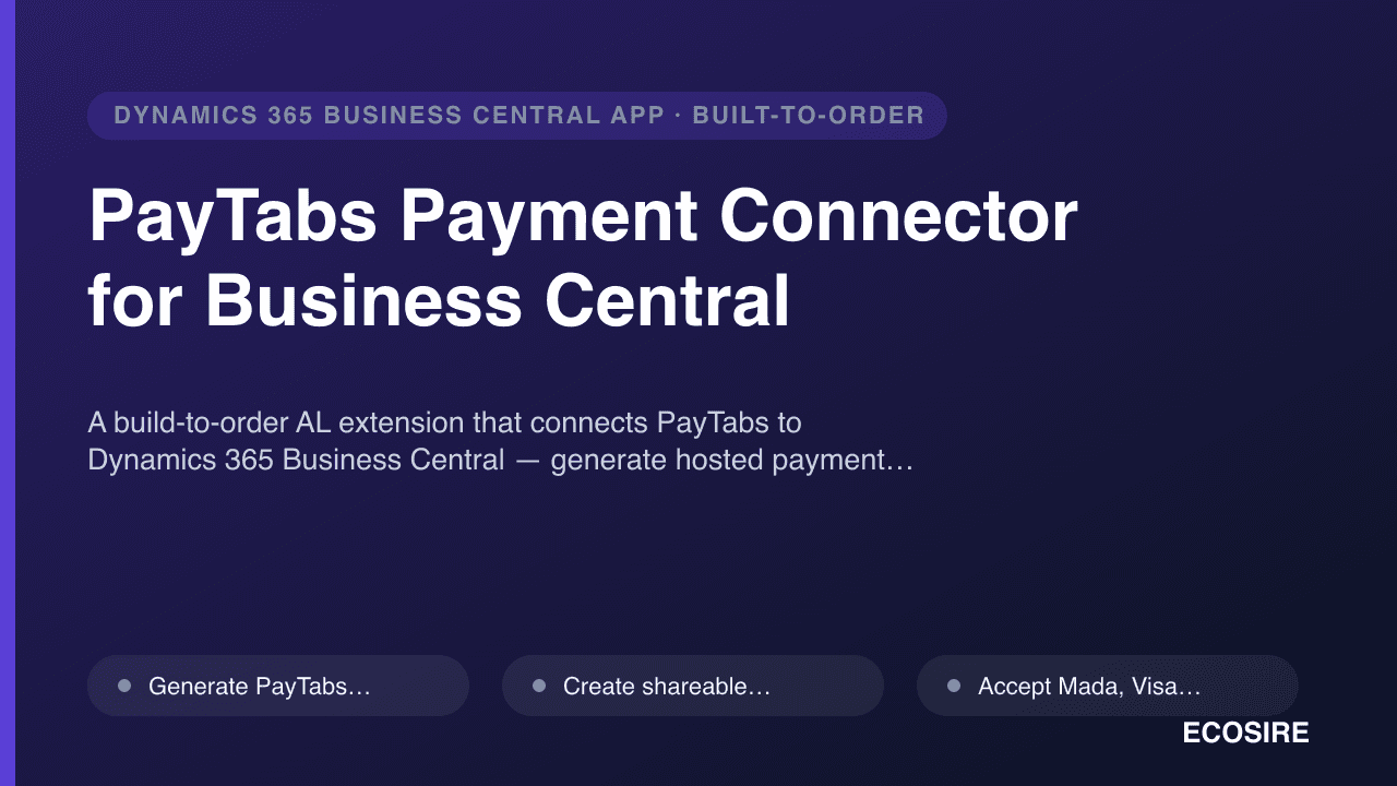 PayTabs Payment Connector for Business Central