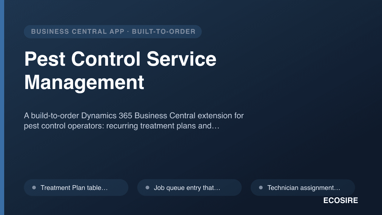 Pest Control Service Management