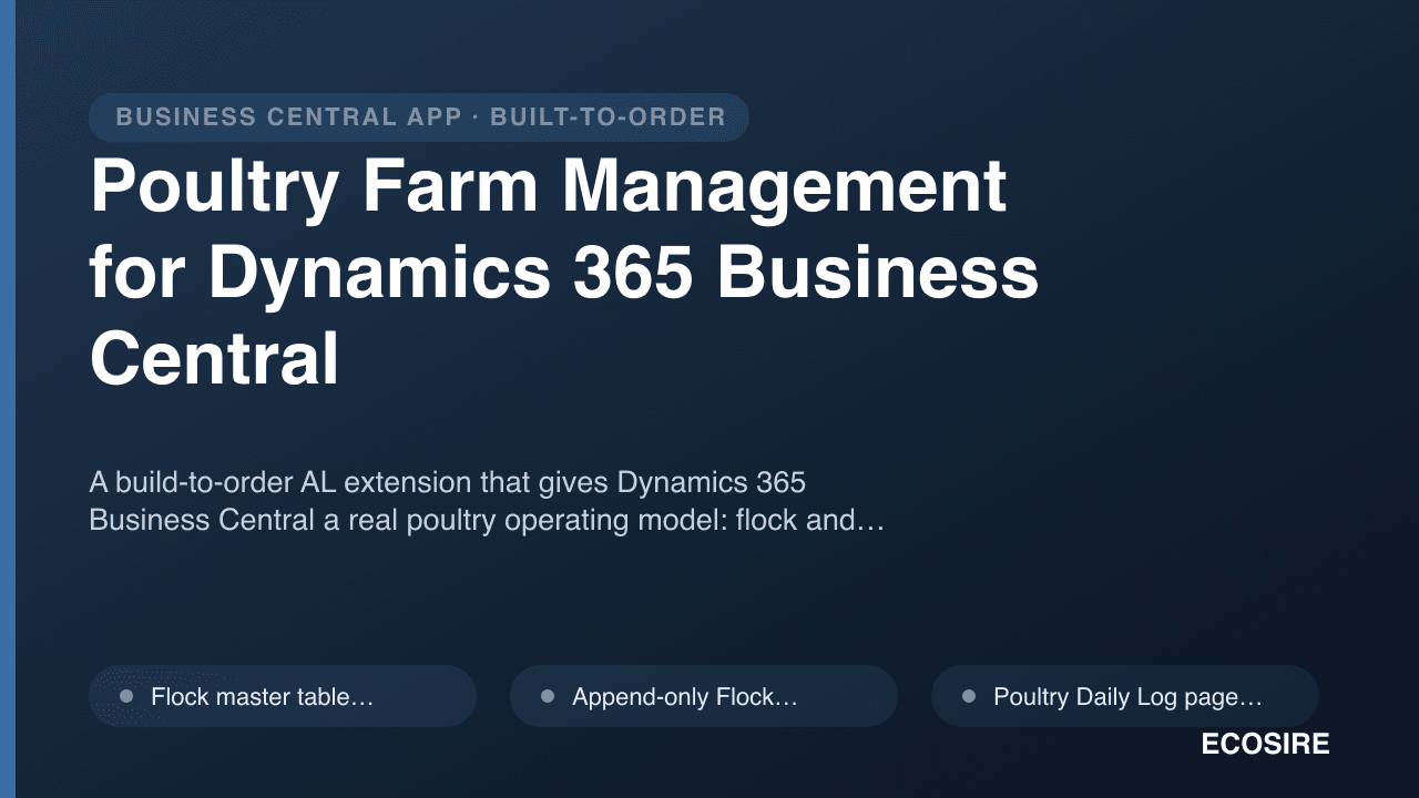 Poultry Farm Management for Dynamics 365 Business Central