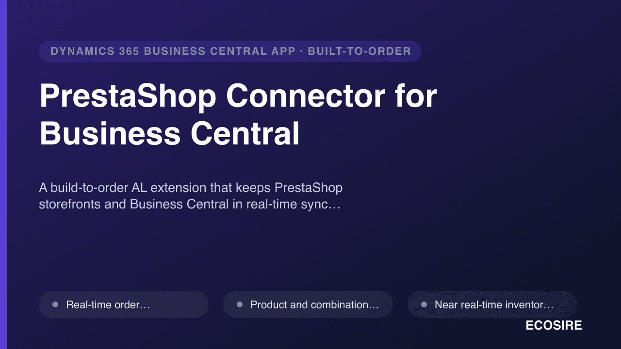 PrestaShop Connector for Business Central
