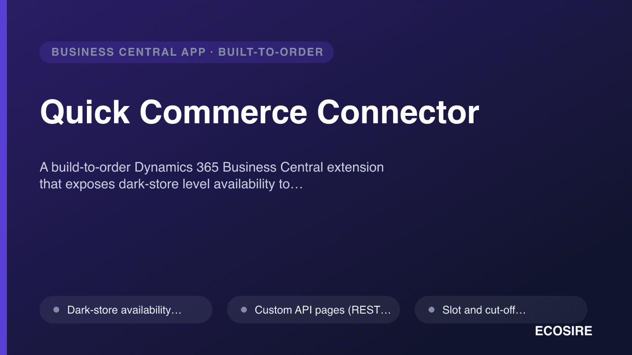Quick Commerce Connector