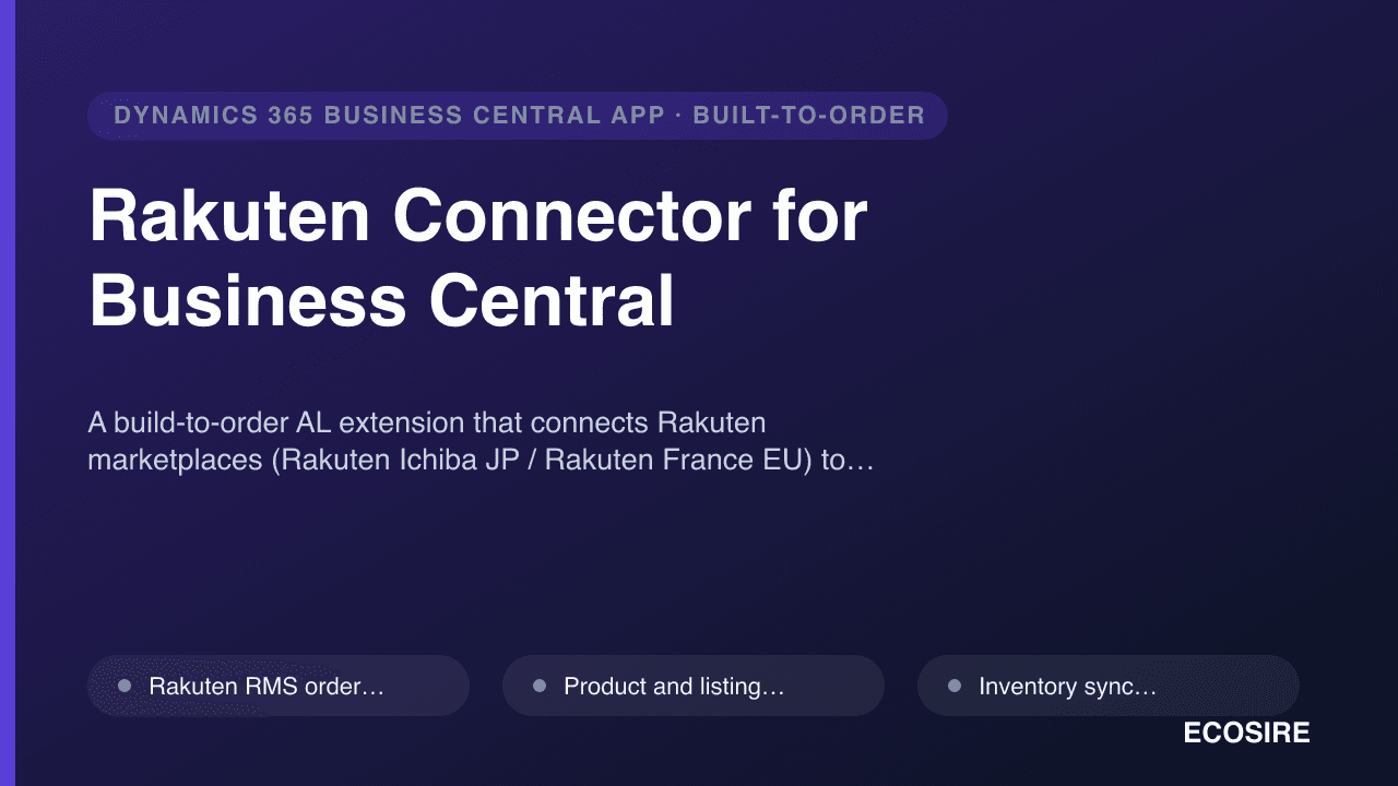Rakuten Connector for Business Central