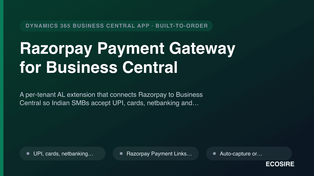 Razorpay Payment Gateway for Business Central