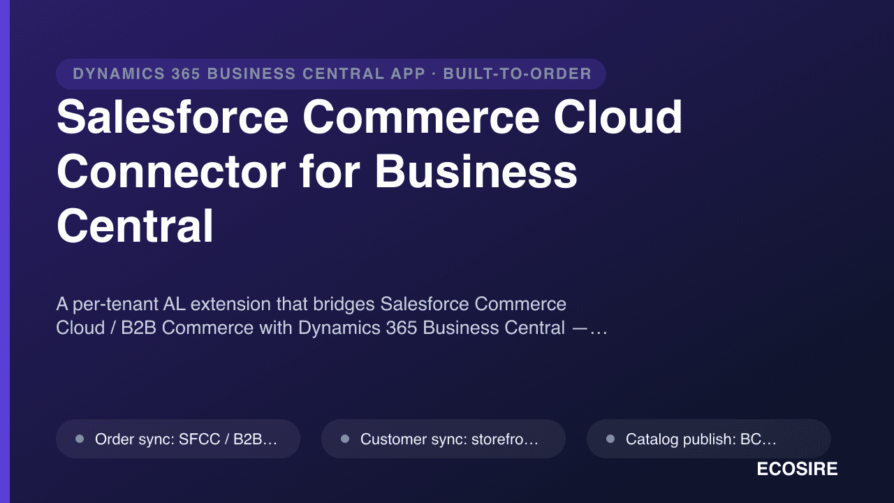 Salesforce Commerce Cloud Connector for Business Central