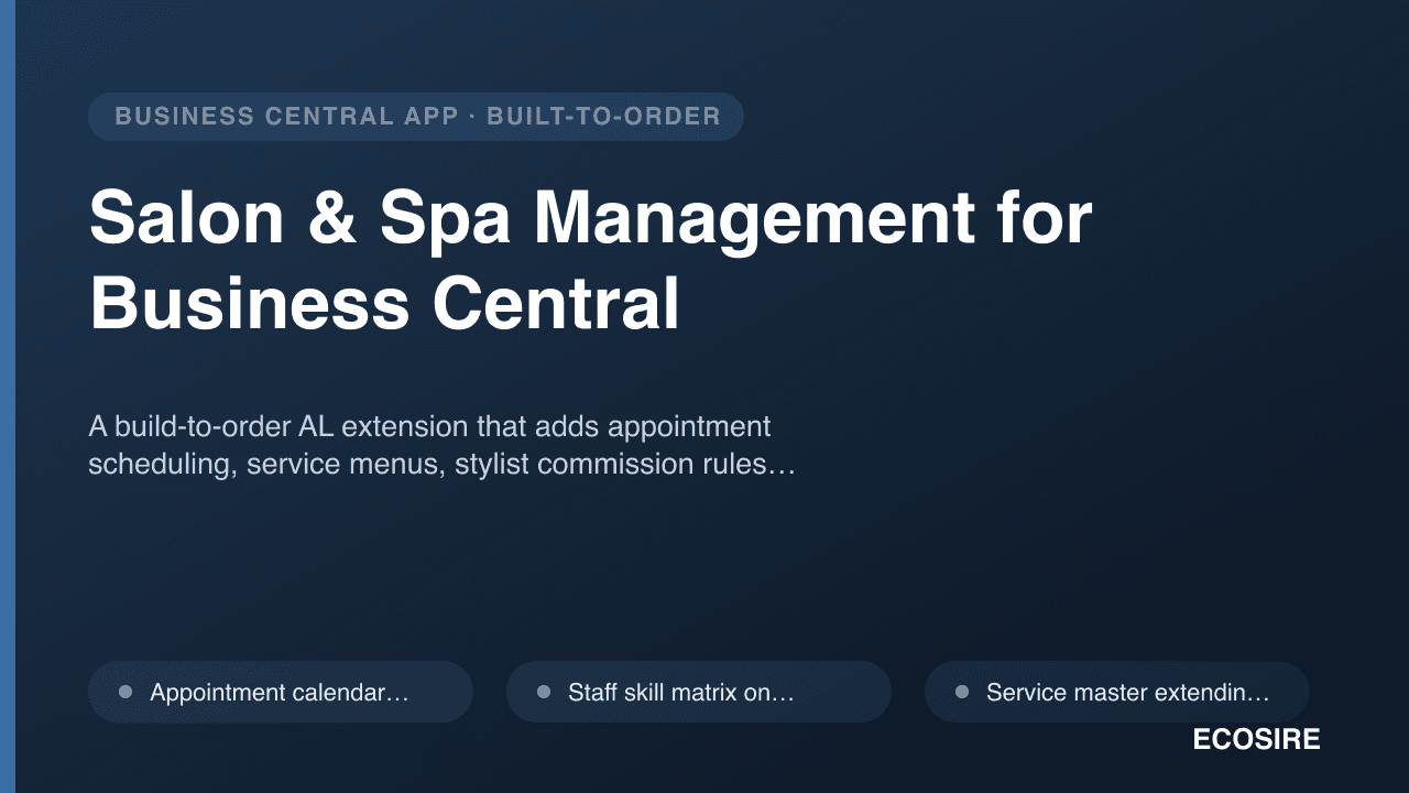 Salon & Spa Management for Business Central