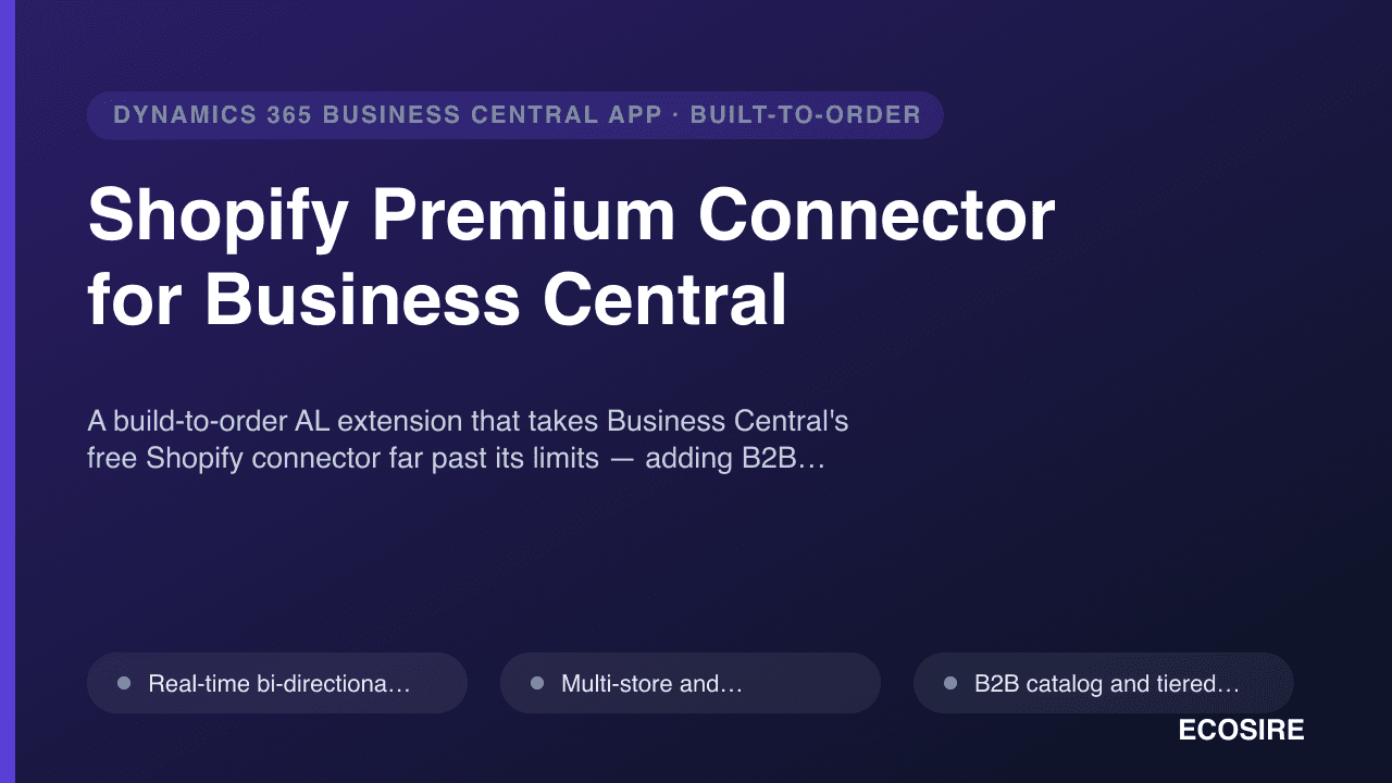 Shopify Premium Connector for Business Central