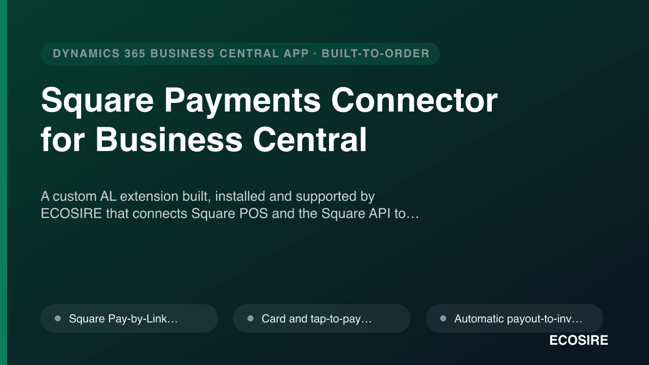 Square Payments Connector for Business Central