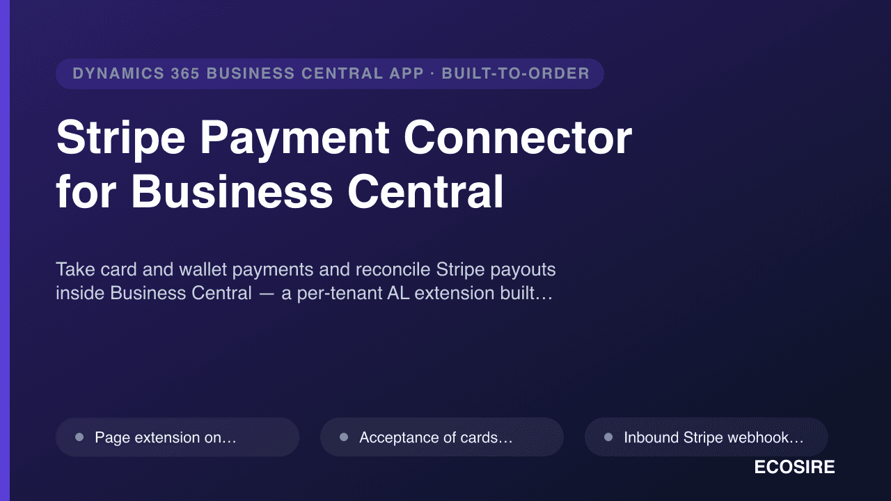 Stripe Payment Connector for Business Central