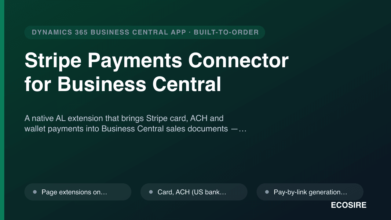 Stripe Payments Connector for Business Central