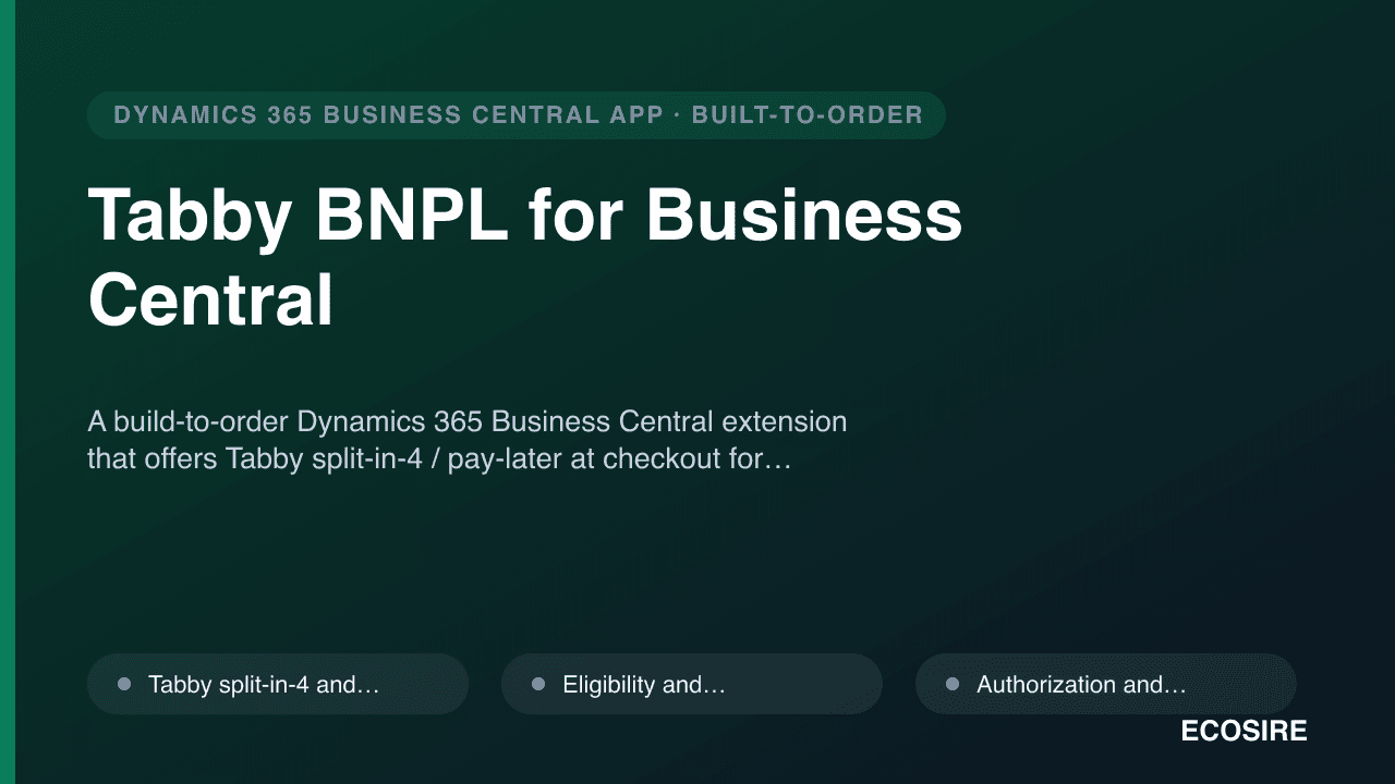 Tabby BNPL for Business Central