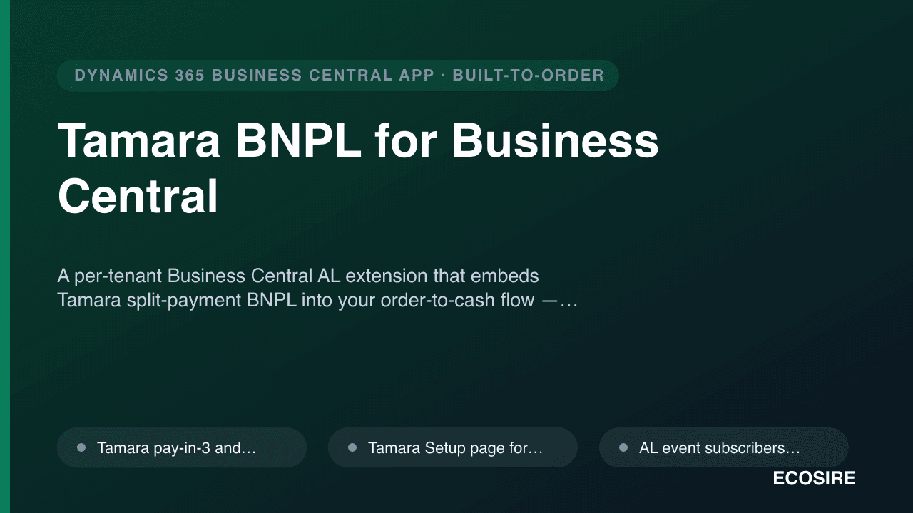 Tamara BNPL for Business Central