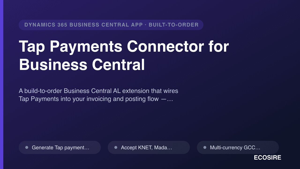 Tap Payments Connector for Business Central