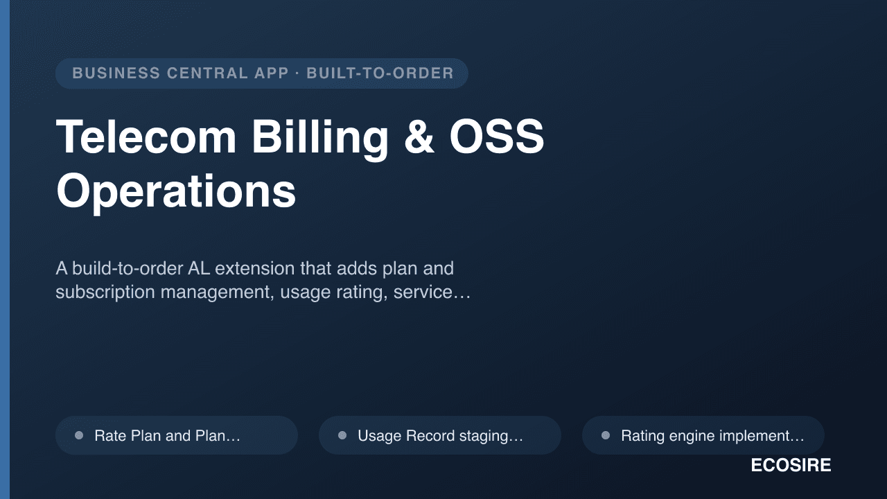 Telecom Billing & OSS Operations