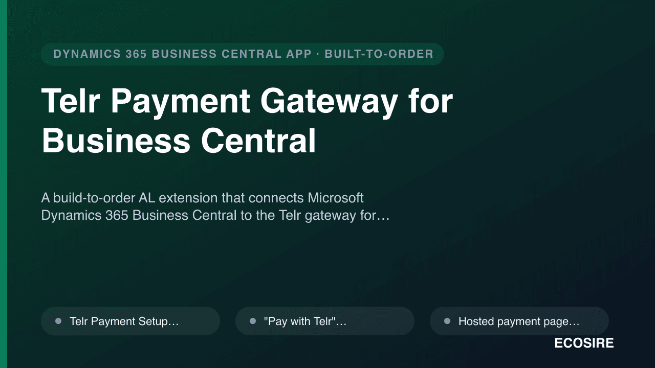Telr Payment Gateway for Business Central