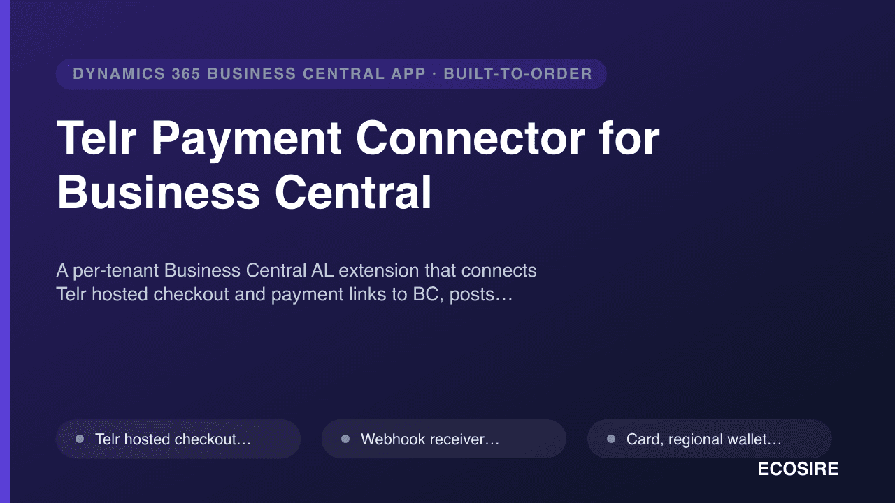 Telr Payment Connector for Business Central