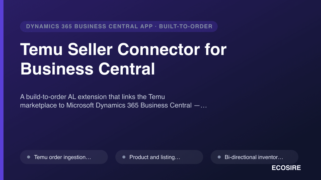 Temu Seller Connector for Business Central