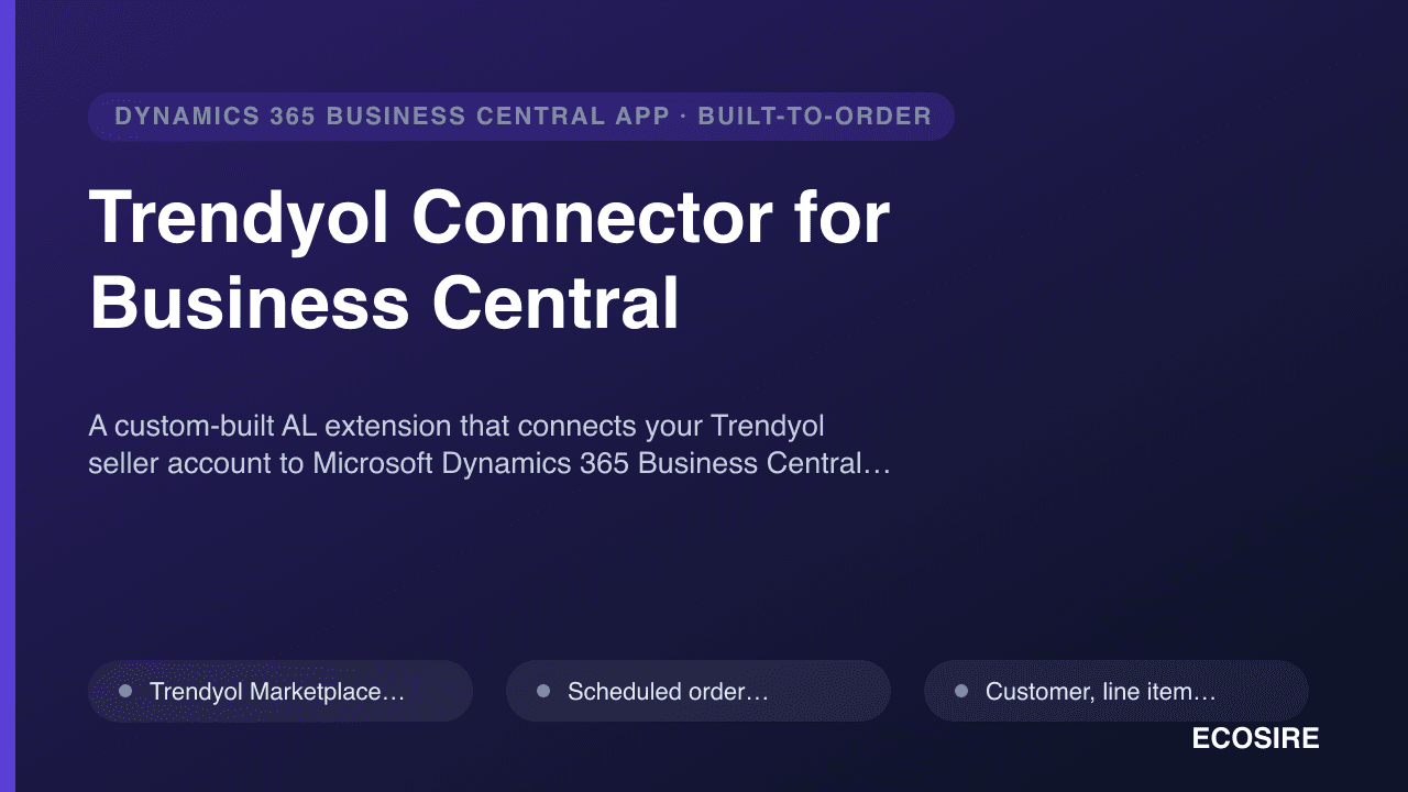 Trendyol Connector for Business Central