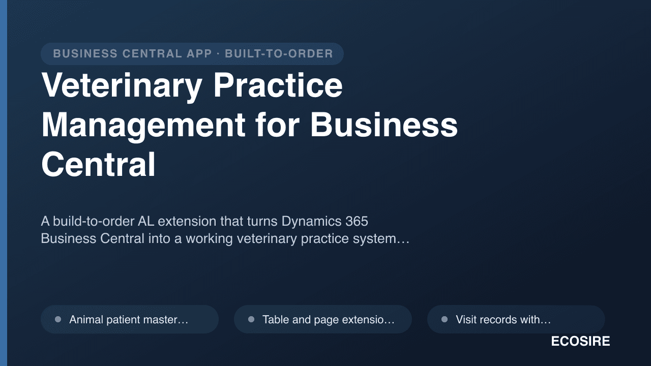 Veterinary Practice Management for Business Central