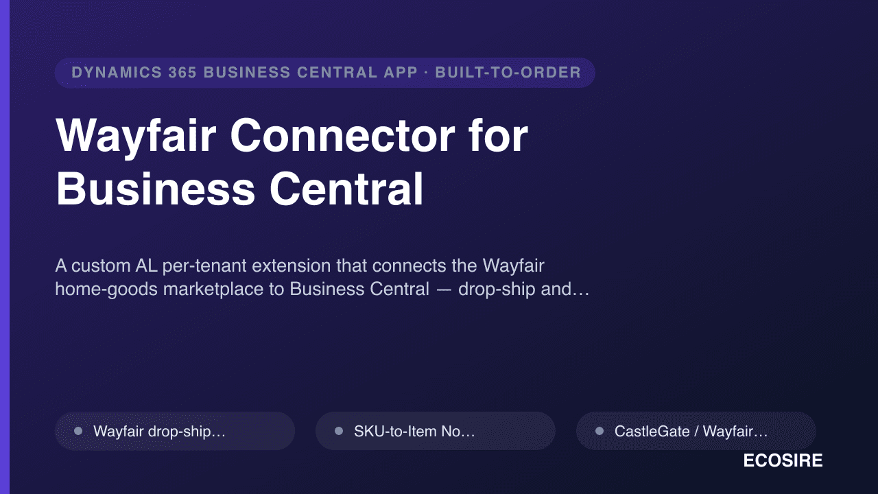 Wayfair Connector for Business Central