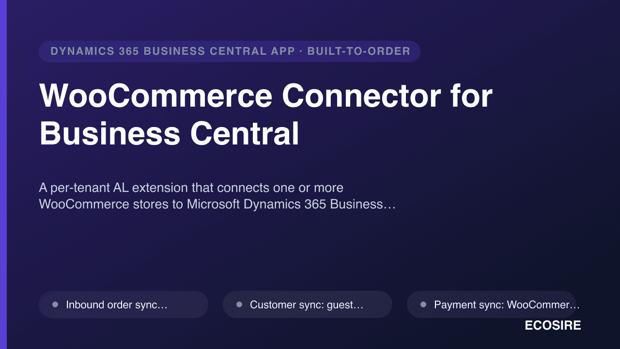 WooCommerce Connector for Business Central