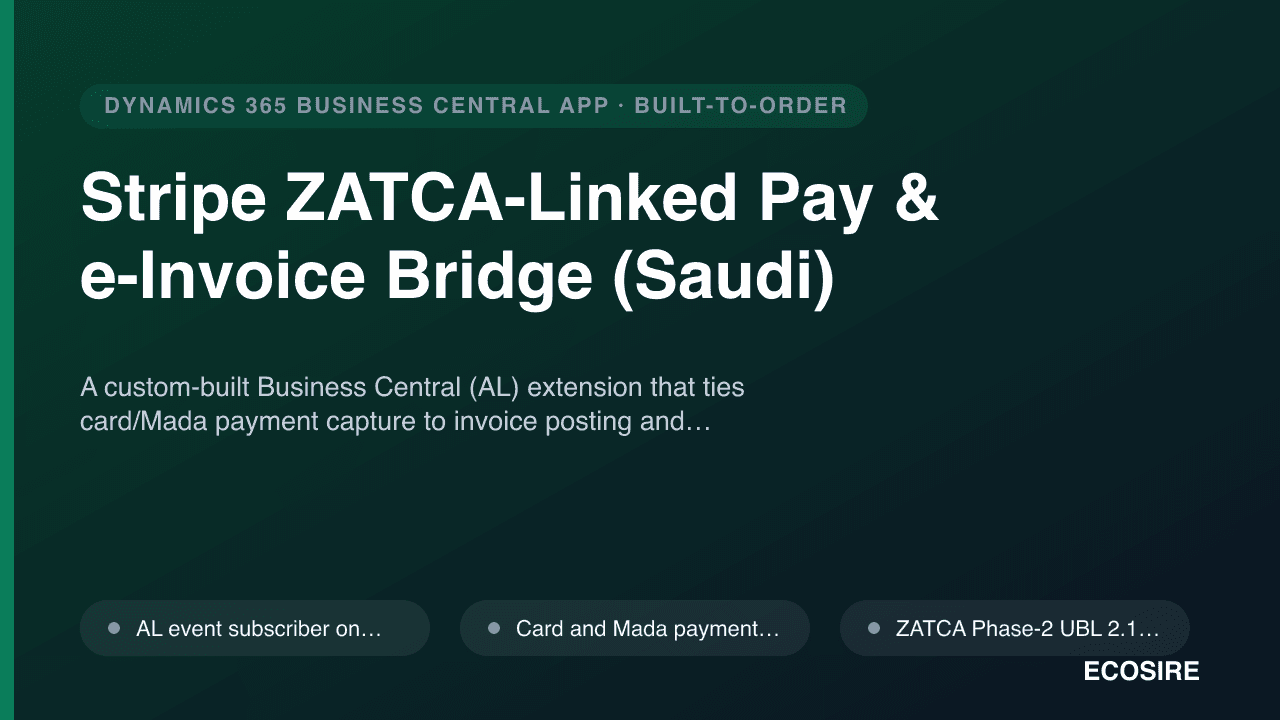 Stripe ZATCA-Linked Pay & e-Invoice Bridge (Saudi)