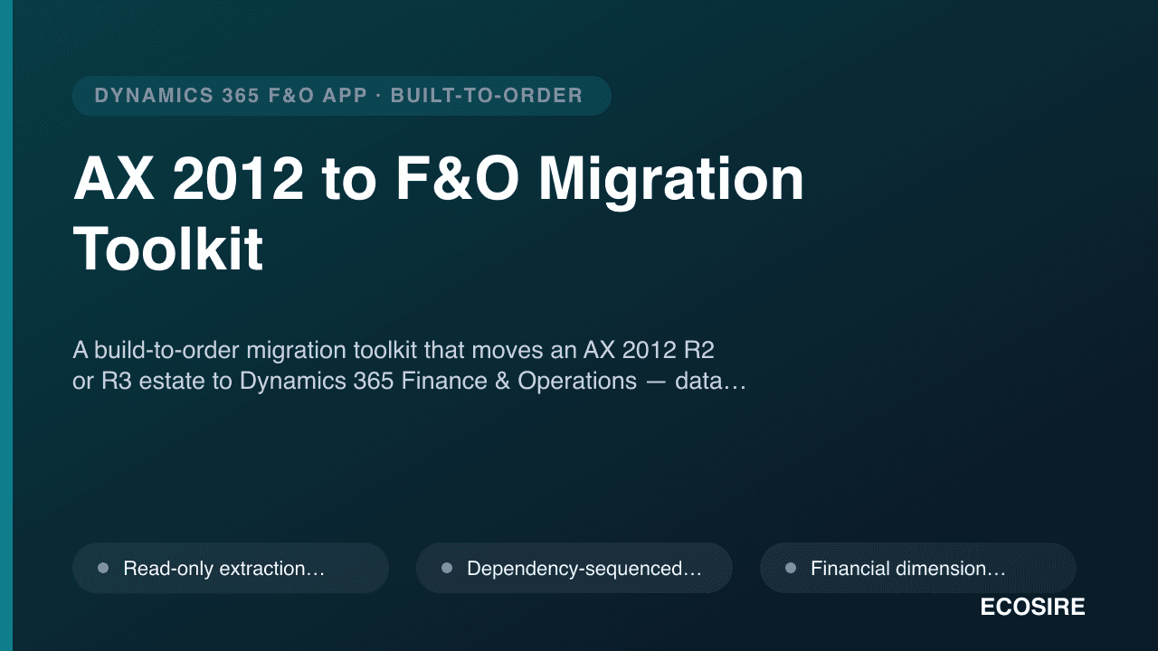 AX 2012 to F&O Migration Toolkit