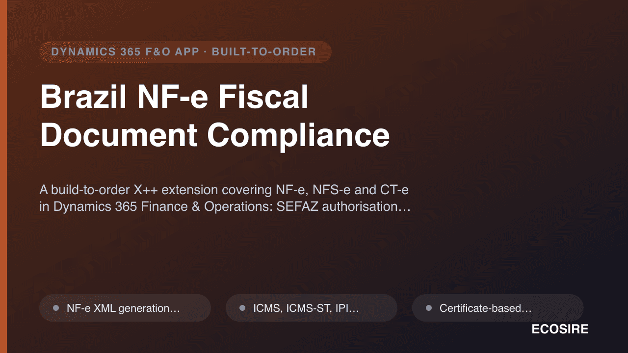 Brazil NF-e Fiscal Document Compliance