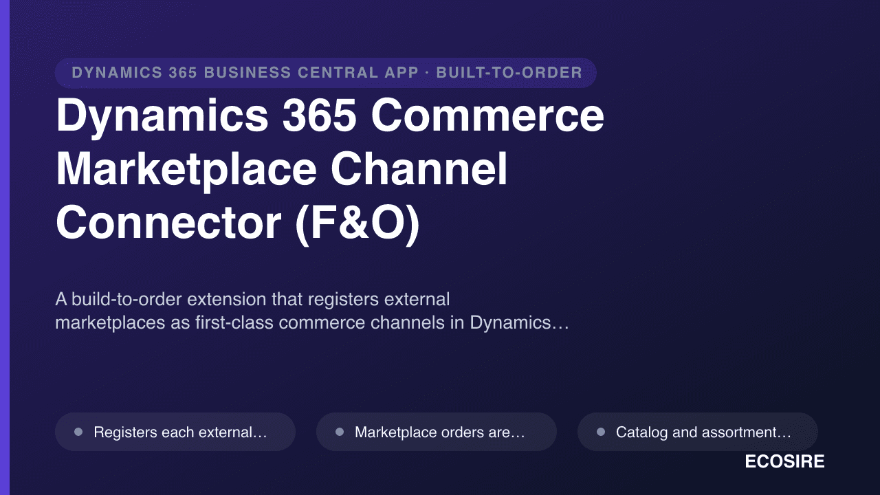 Dynamics 365 Commerce Marketplace Channel Connector (F&O)