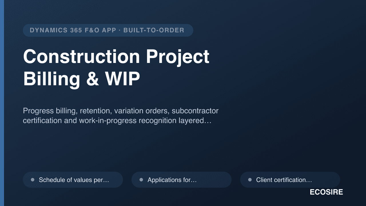 Construction Project Billing & WIP