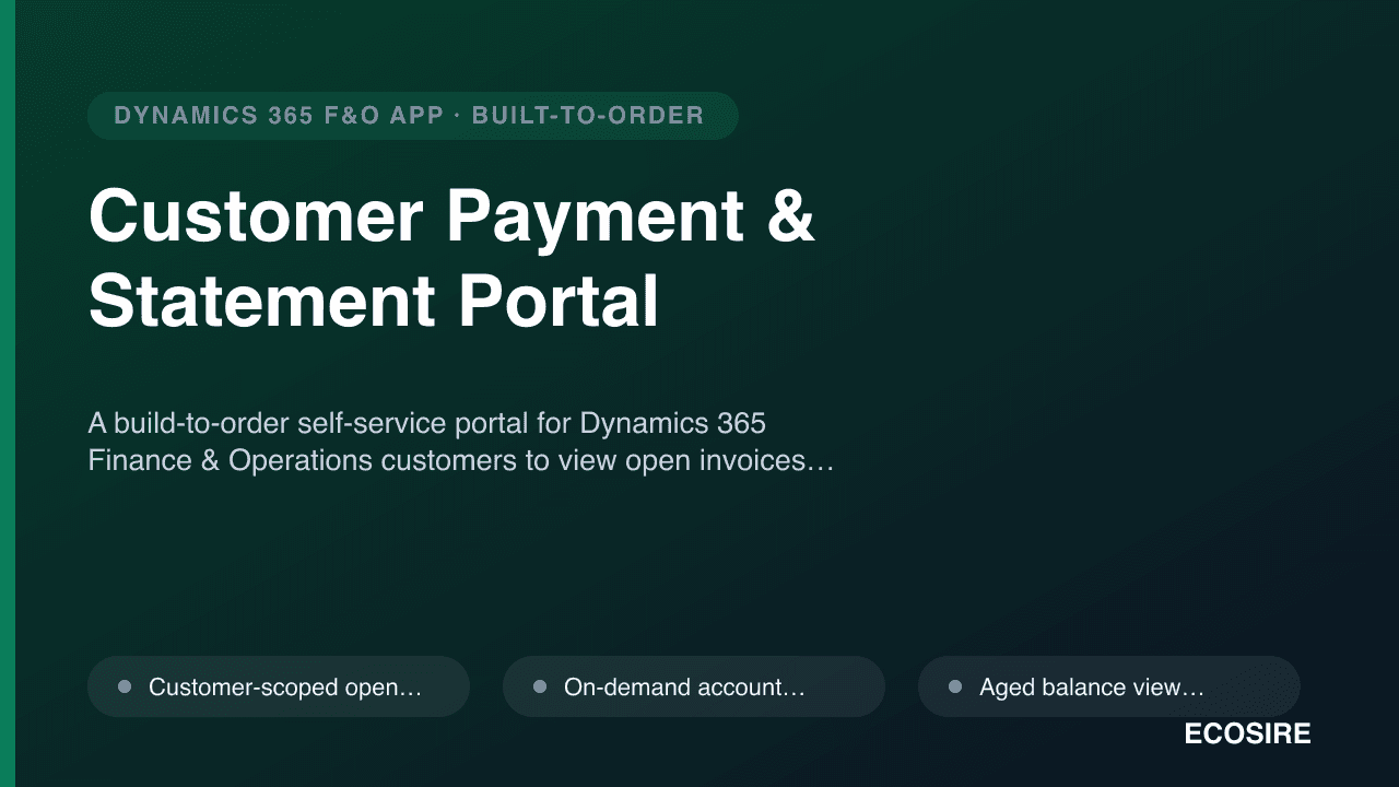 Customer Payment & Statement Portal