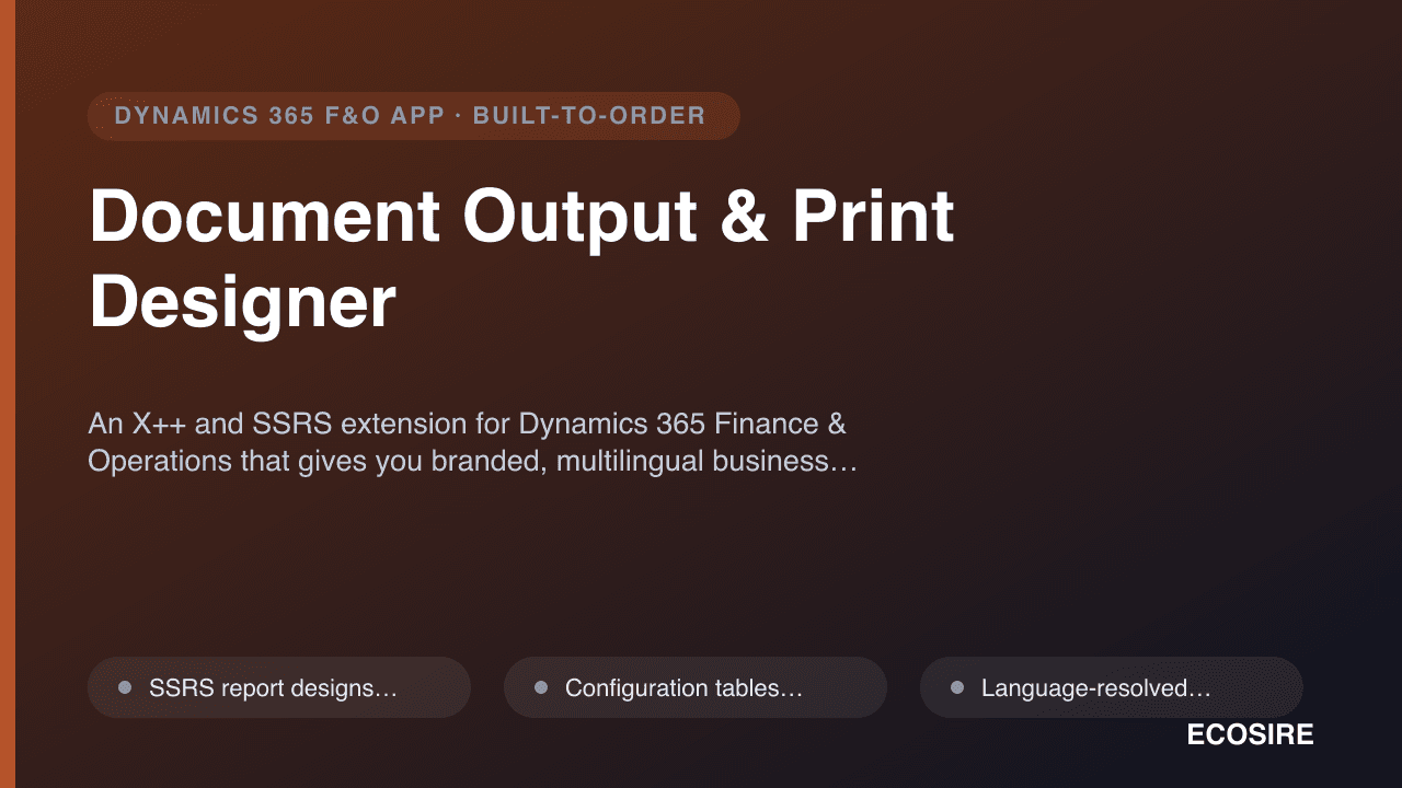 Document Output & Print Designer