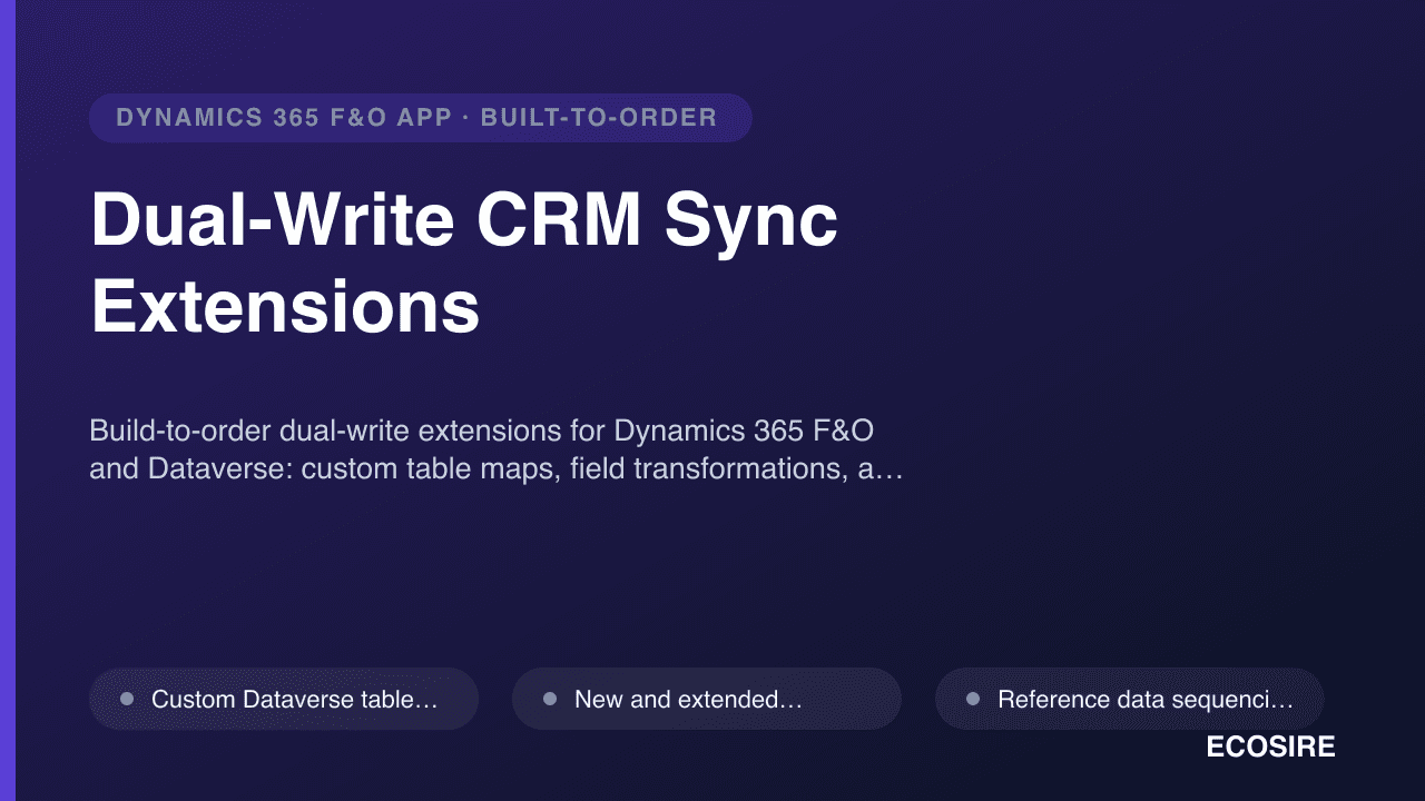 Dual-Write CRM Sync Extensions
