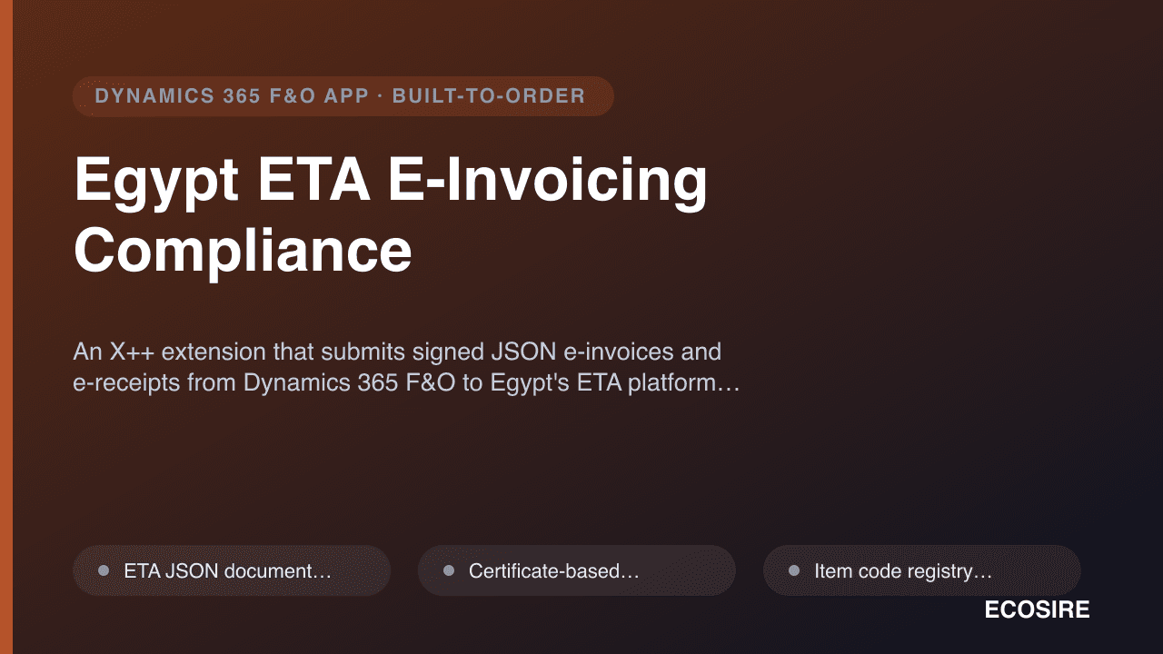Egypt ETA E-Invoicing Compliance