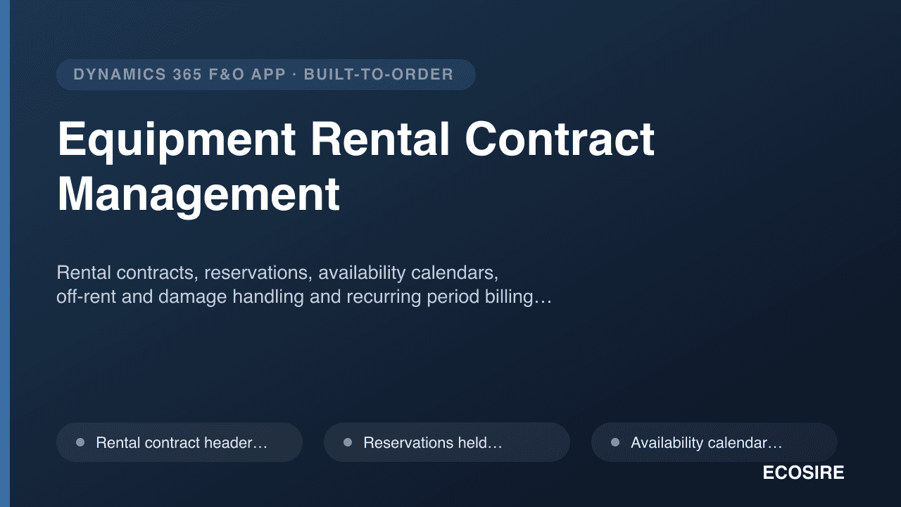 Equipment Rental Contract Management