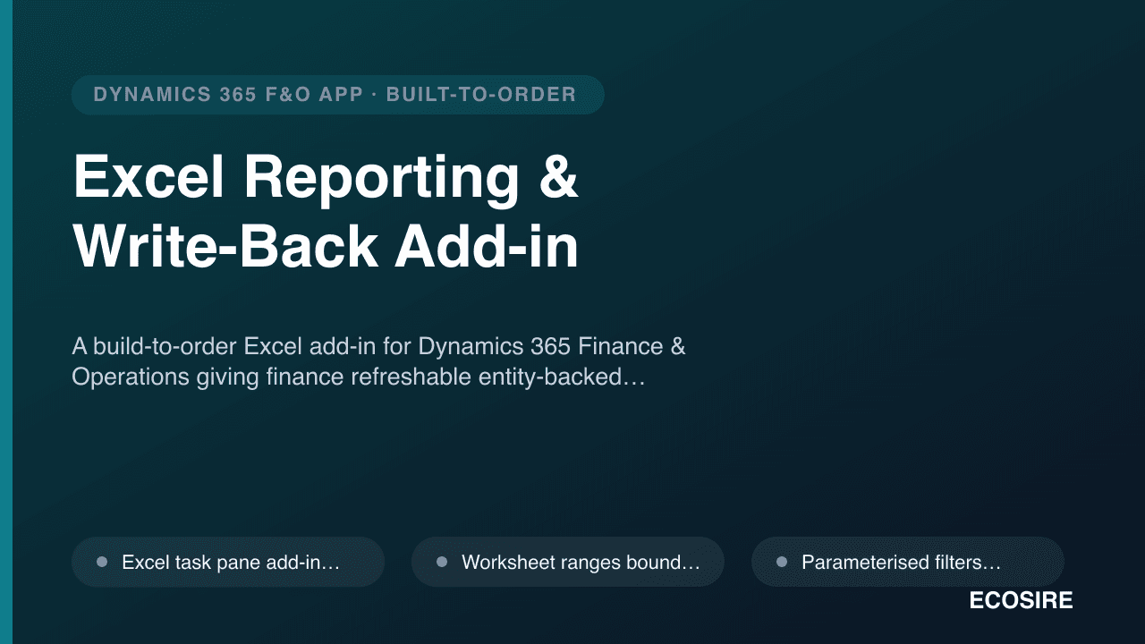 Excel Reporting & Write-Back Add-in