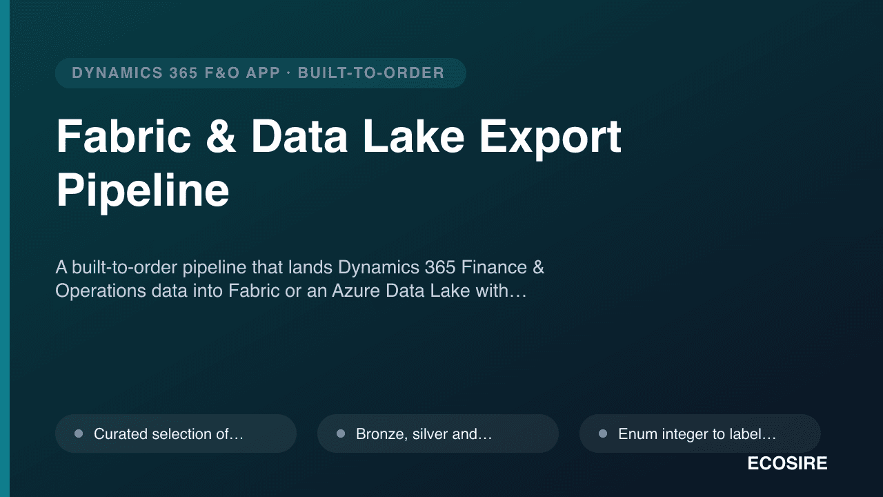 Fabric & Data Lake Export Pipeline