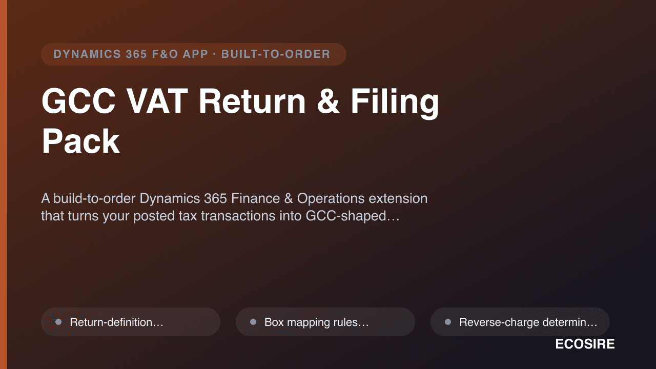 GCC VAT Return & Filing Pack