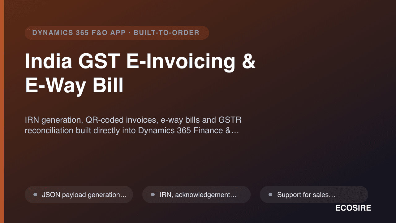 India GST E-Invoicing & E-Way Bill