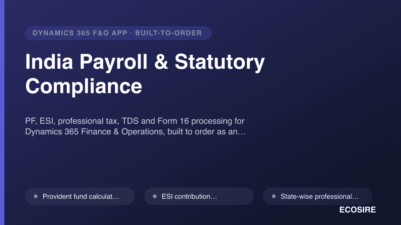 India Payroll & Statutory Compliance