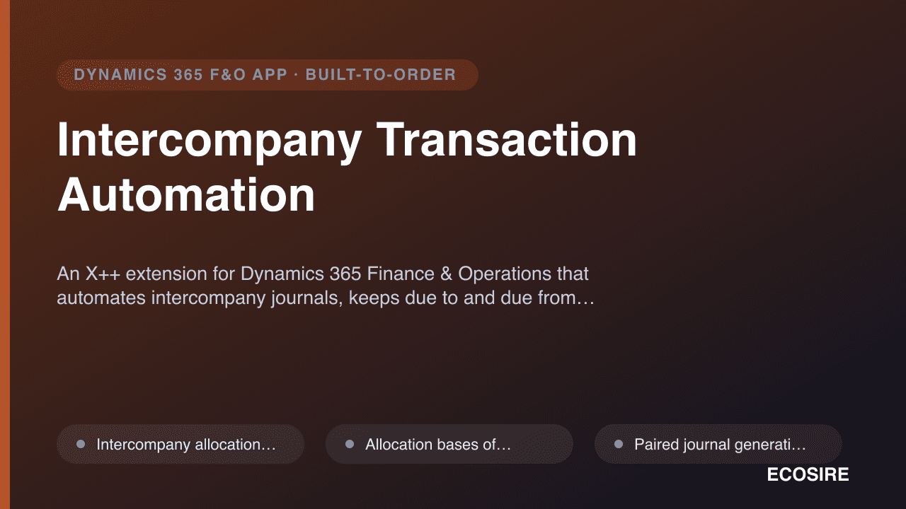 Intercompany Transaction Automation