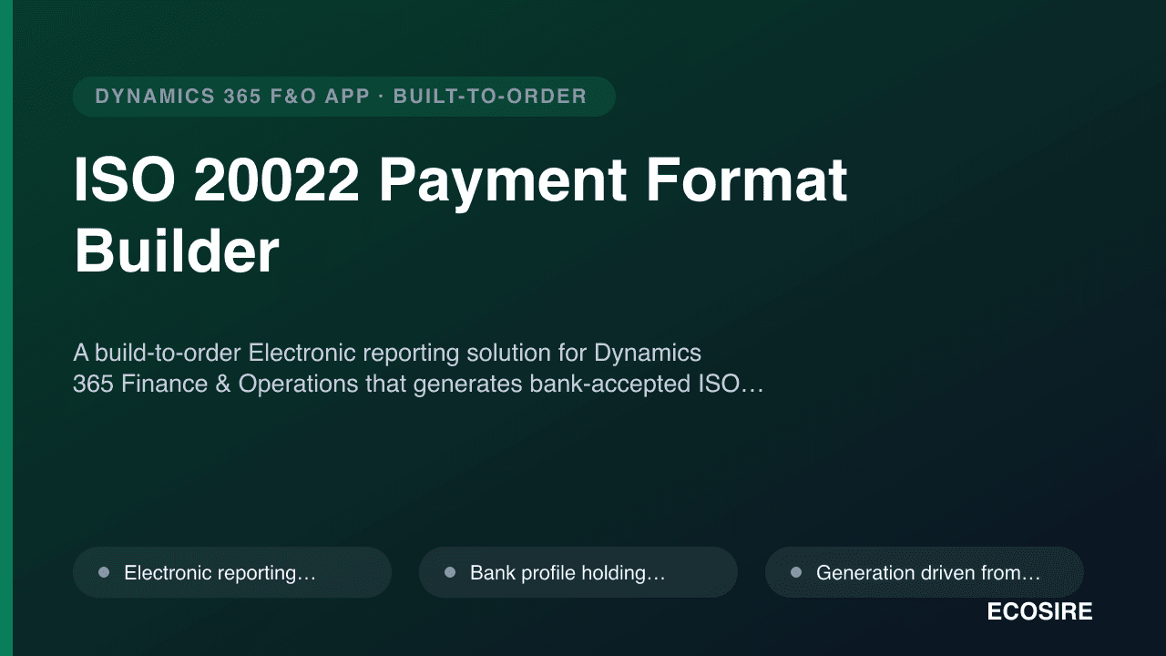 ISO 20022 Payment Format Builder