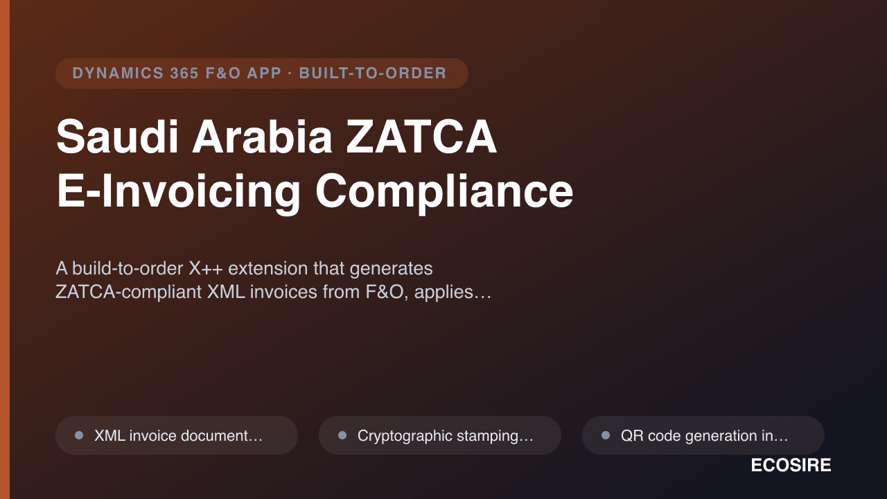 Saudi Arabia ZATCA E-Invoicing Compliance
