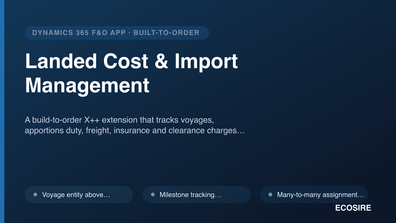 Landed Cost & Import Management
