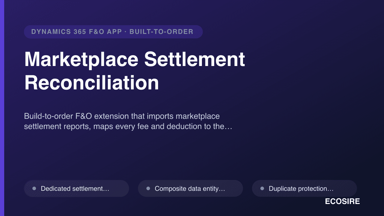 Marketplace Settlement Reconciliation