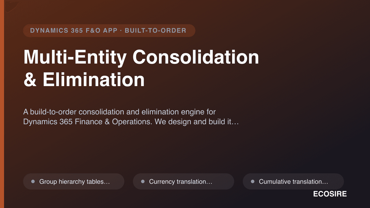Multi-Entity Consolidation & Elimination