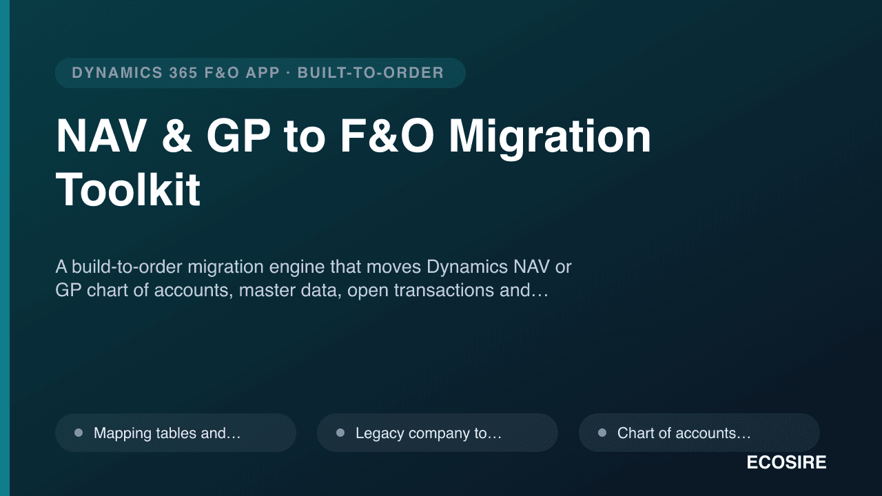 NAV & GP to F&O Migration Toolkit