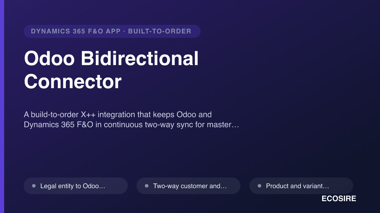 Odoo Bidirectional Connector