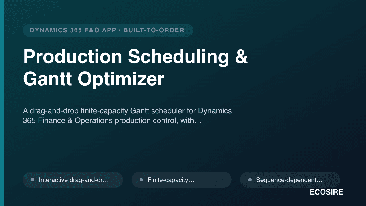 Production Scheduling & Gantt Optimizer