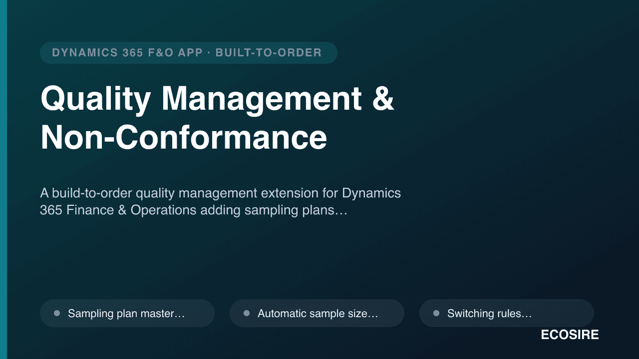 Quality Management & Non-Conformance