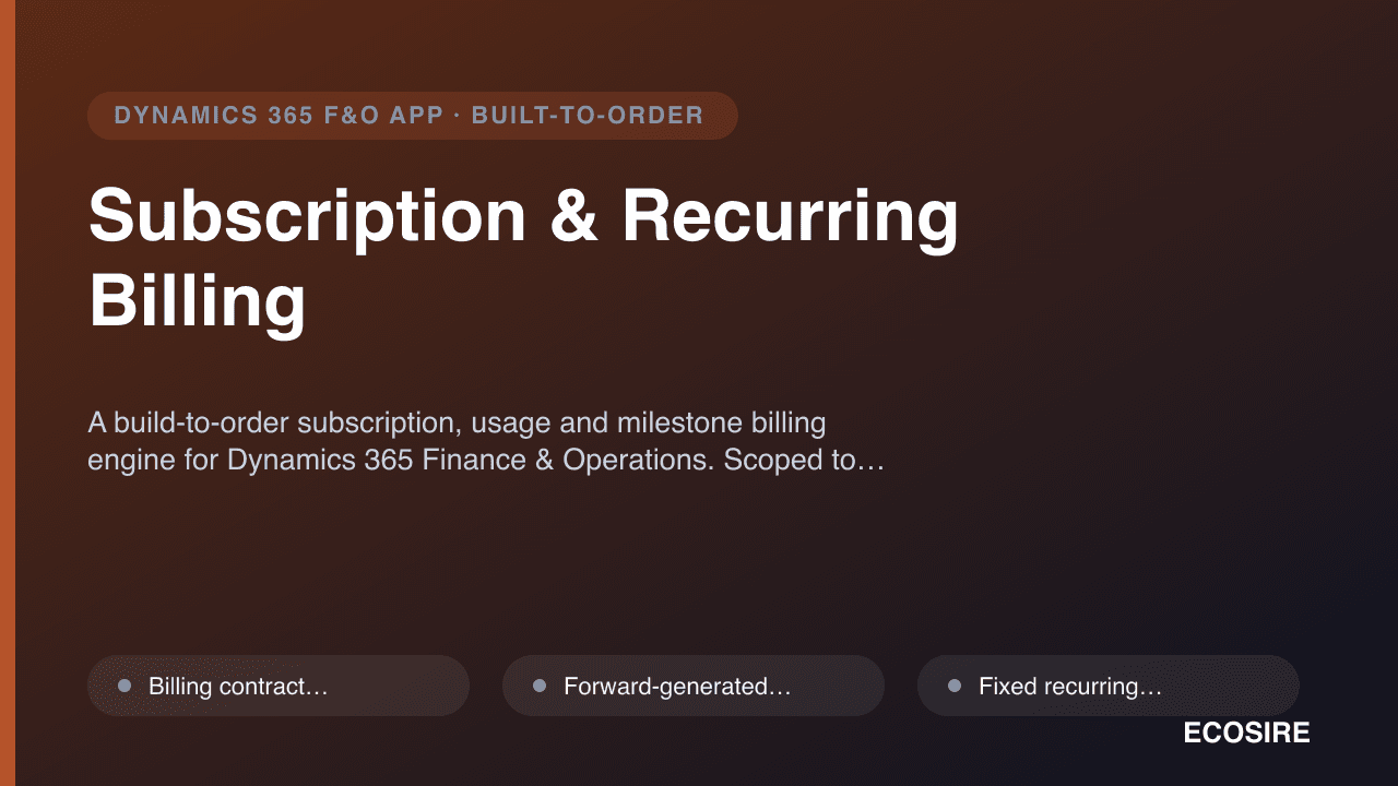 Subscription & Recurring Billing